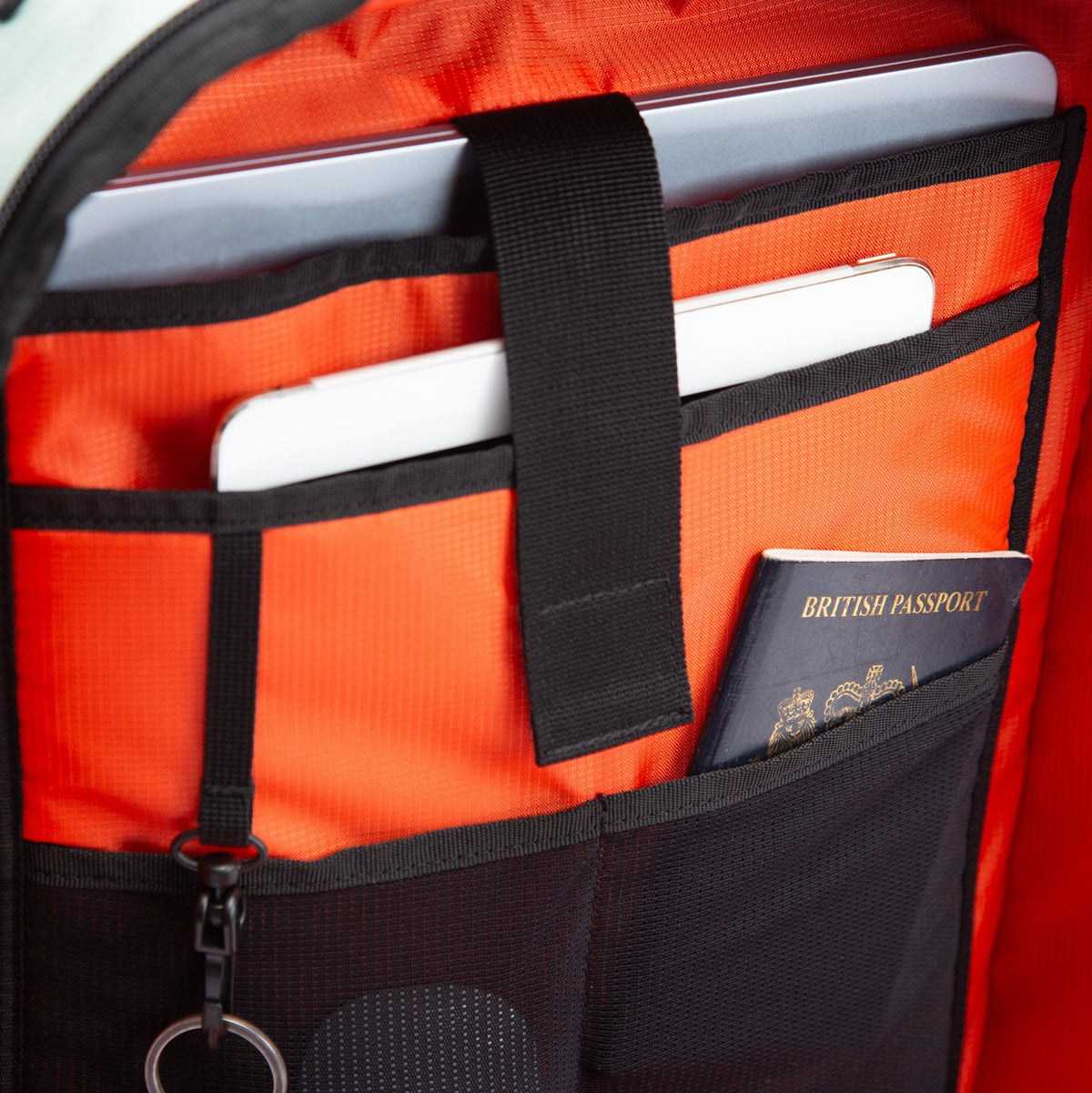 Inside laptop compartment